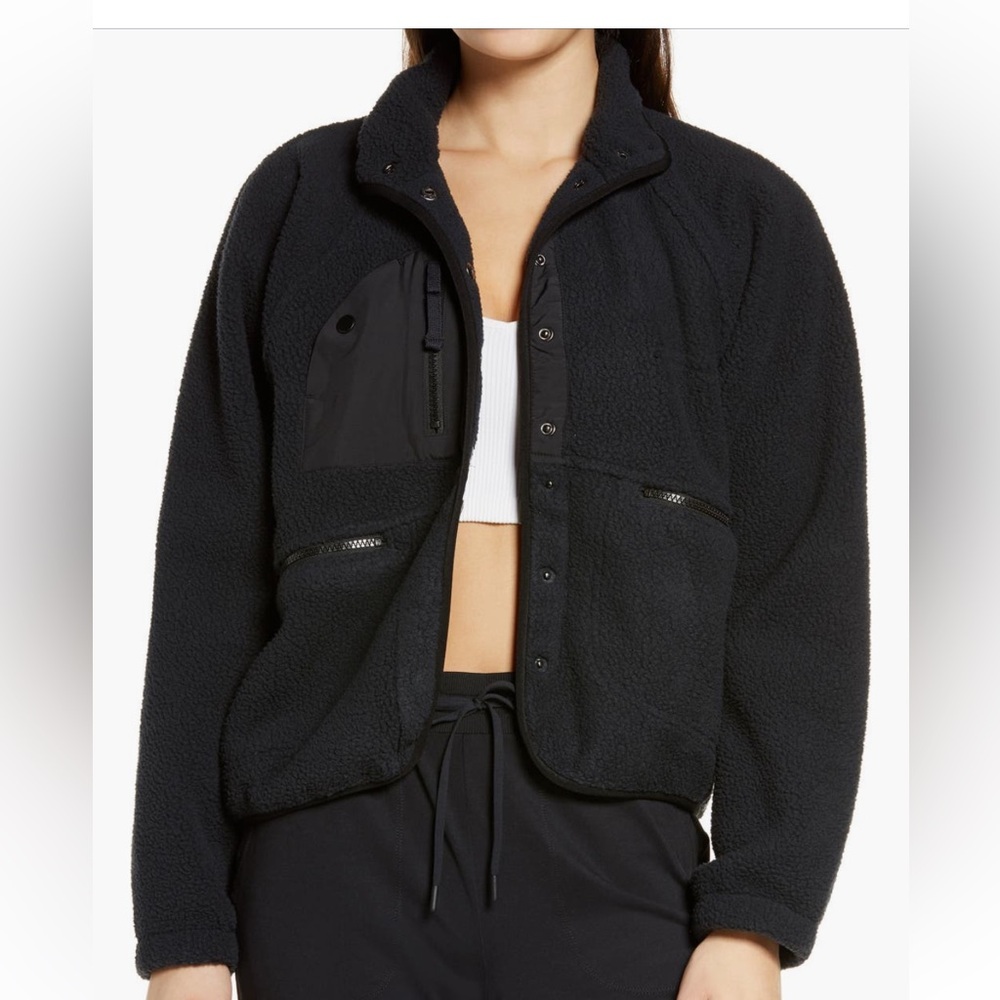 Free People hit the slopes fleece jacket
